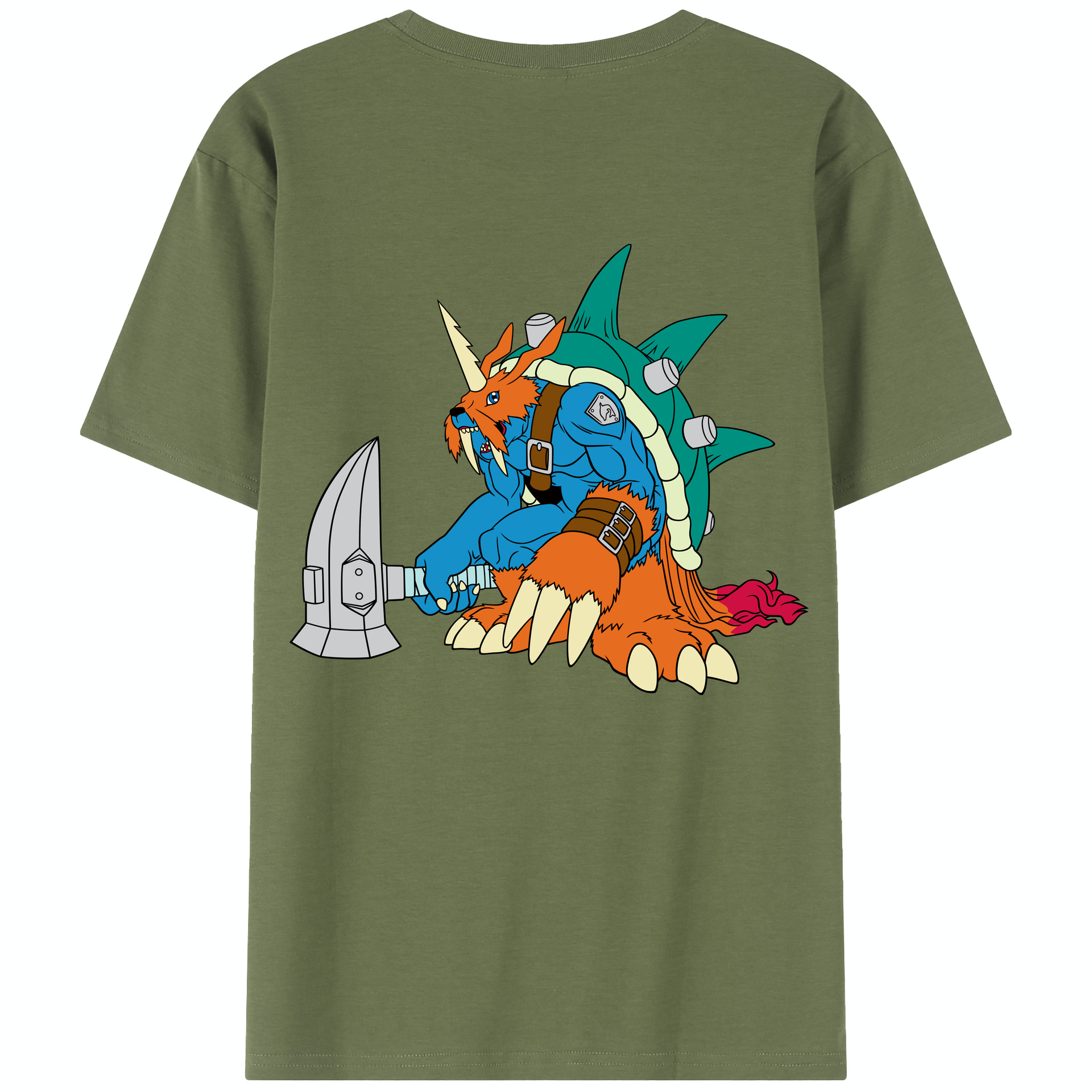 （画像用） Digimon デジタルモンスター/デジモン 綿100％半袖Tシャツ（背面プリント）